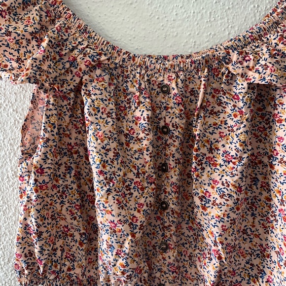 XHILARATION Floral Crop Top Mini Skirt 2pc Set Medium - Picture 4 of 16